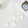 Summer Ultra-thin Women Socks Transparent Crystal Silk Socks Korean Fashion Striped Harajuku Streetwear Nylon Loose Long Socks