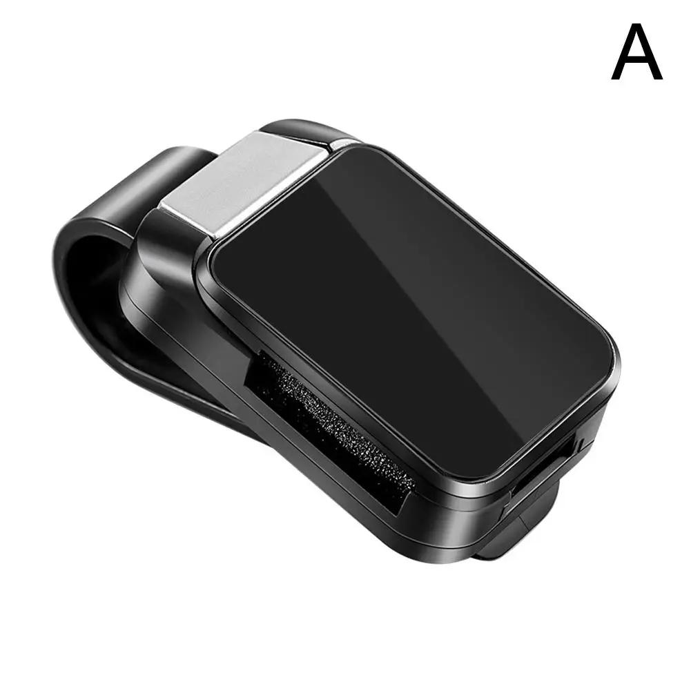 1PC Car Sun Visor Glasses Clips Interior Eyeglasses Auto Storage Interior Alloy Holder Accessory With Buckle Compact Storag Q2B1