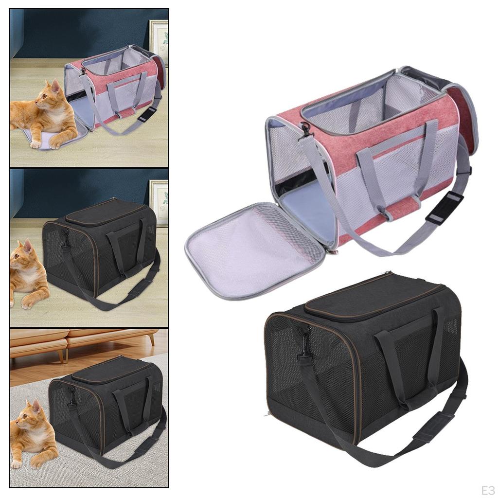 Cat Carrier Bag Airline Approved Ventilated Zipper Closure Small Dog Carrying Handbag