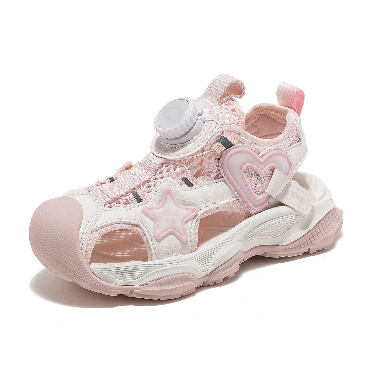 New Summer Sandals Quick Lace Sports Closed Toe Girls Shoes 37