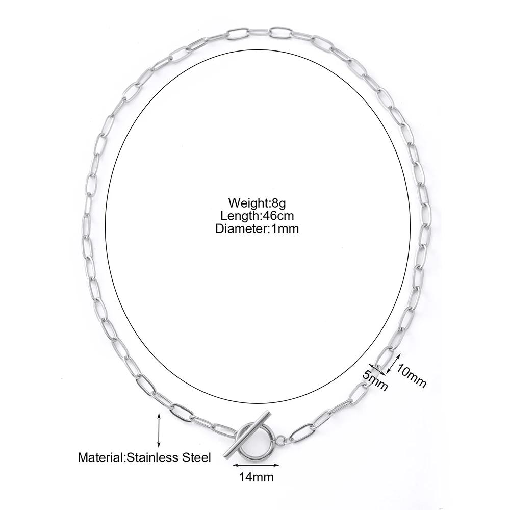 Simples et Élégants Nouveaux Colliers en Acier Inoxydable pour Hommes et Femmes et Zircon Peuvent Être des Colliers DIY, Cadeaux en Zircon en Gros