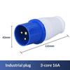 Easy Install 220V 16A 3 Pin Industrial Waterproof Plug Socket Durable Power Connector for Caravan Trailer Motorhome