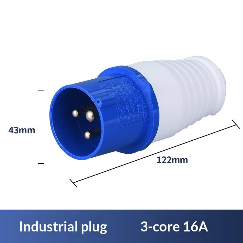Easy Install 220V 16A 3 Pin Industrial Waterproof Plug Socket Durable Power Connector for Caravan Trailer Motorhome