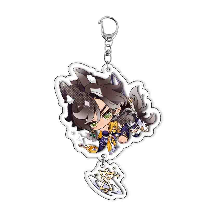 Game Sethos Mualani Kachina Kinich Emilie Cosplay Keychain Bag Pendant Acrylic Keyring Accessories Prop