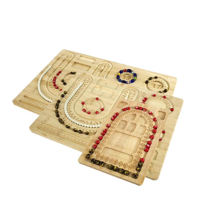 Solid Wood Beaded Tray Jewelry Display Tray Necklace Tool Bracelet Tray Jewelry Storage Tray Woven DIY Beaded Play Display Tray