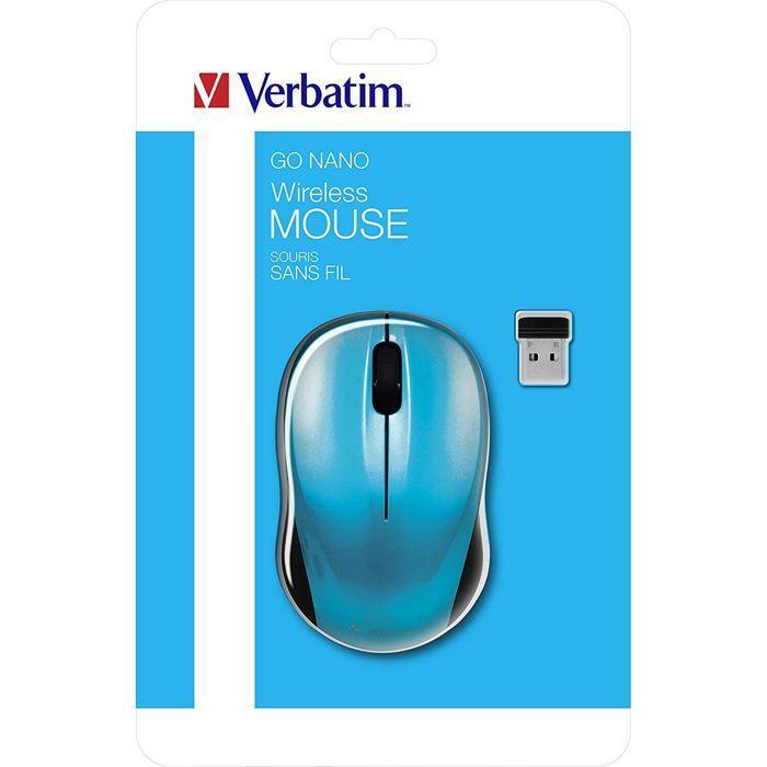 Souris de voyage - VERBATIM - Go Nano - Sans fil - 3 boutons - 1600 DPI