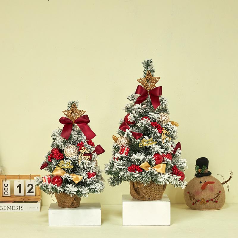 Compact 0.6m Christmas Tree Decoration Set for Home & Desktop