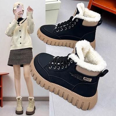 Snow Boots for Women Thick Bottom and Warm Keeping Winter New Double Face Leather Short Boots Plus Velvet Thick Cotton Shoes Women