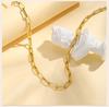 Chunky Statement Chain Necklace, Bold Link Stainless Steel Water Resistant Gold Plated Wholesale Necklace For Women Gift