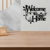 Wrought Iron Metal Wall Art Decor, Farmhouse Hanging Sign for Living Room Office, Welcoming Home Letter Design