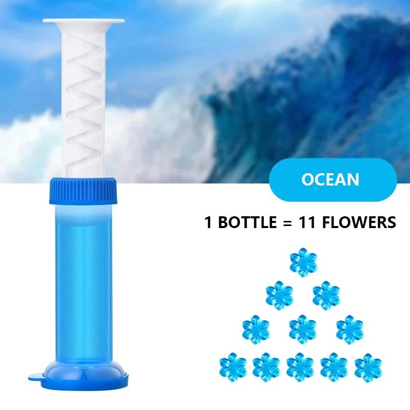 Flower Toilet Cleaner Gel Syringe Aromatic Drainage Toilet Cleaner Air Freshener Deodorizing Household Bathroom Tools