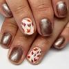24Pcs Simple Square False Nails Short French Fake Nails Press On Colorful Flowers Design Full Cover Nail Tips Manicure Tools