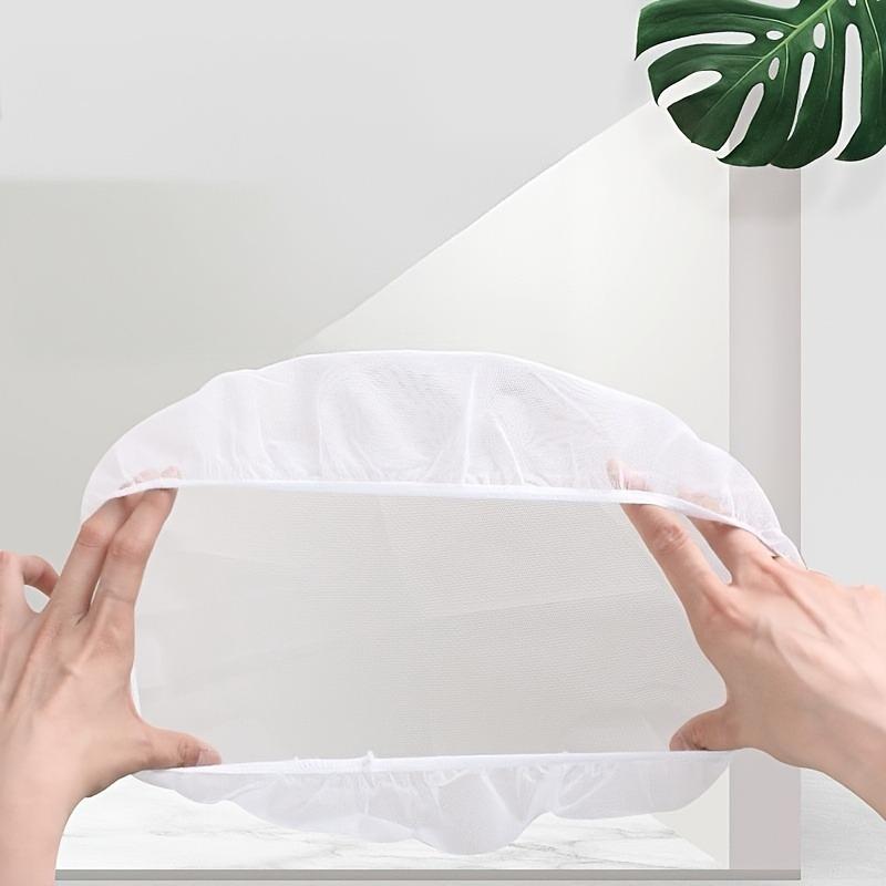 Durable Polyester Mesh Rain Barrel Cover Anti Mosquito Leaf Protection Net for Outdoor Water Collection Tank White