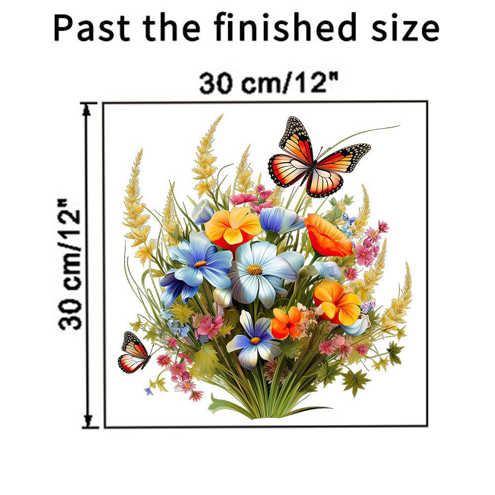 Painted Butterfly Flowers Small Grass Wall Sticker Toilet Bathroom Refrigerator Wall Sticker Living Room Bedroom Decoration Painting