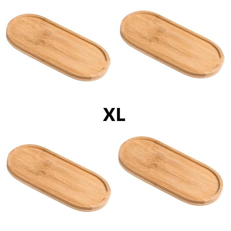 Wooden Pallet Rectangular Base Water Tray Basin Support Round Small Chassis Basin Pad Waterproof Bamboo Tray
