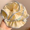 Fashion Stripe Scrunchie for Women Oversized Scrunchy Ponytail Holder Single/Double Layer Elastic Hairband All Matching