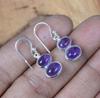 Amethyst Gemstone Solid 925 Sterling Silver Birthstone Earrings Gift For Her Handmade Jewelry Boho Earrings
