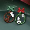 Christmas New Silver Needle Earrings Women's Elk Snowflake Earrings Bow Alloy Earrings