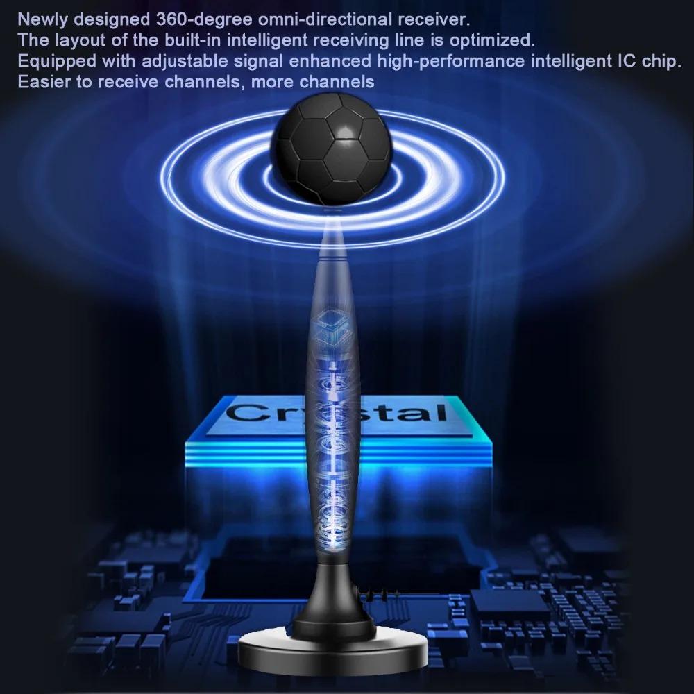 HDTV Digital Antenna for All Smart/Old TV with Amplifier Booster for Smart TV for Local Channels Indoor, Supports 4K 1080P DVB-T2