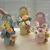 2Pcs Creative Hand-Folded Folded Flower Box Flower Gift Box Romantic Flower Arrangement Box Portable Bouquet Wrapping Box