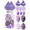 14Pcs/Set Makeup Sponge Kit Latex-Free Foundation Blending Liquid Powder Cream Application Cotton Powder Puff Mini Beauty Sponge Makeup Tools