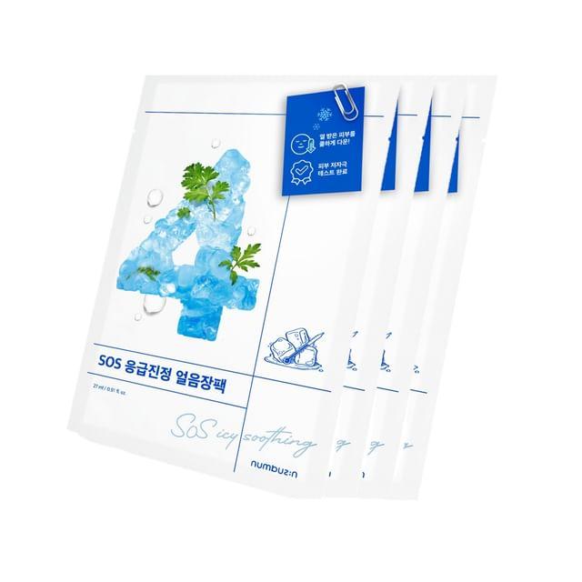 numbuzin - No.4 SOS Icy Soothing Sheet Mask Set 4 sheets 27ml x 4 sheets