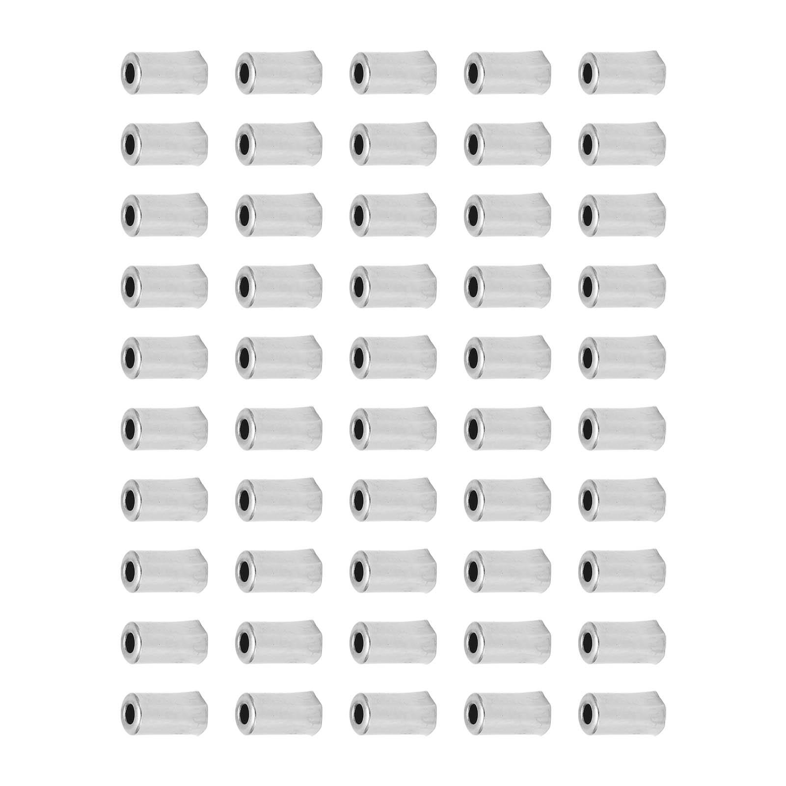 

50 шт. Концевик тормозного тросика велосипеда, серебристый, металлический, медный, 5 мм, колпачок для тросика велосипеда, велосипедные аксессуары