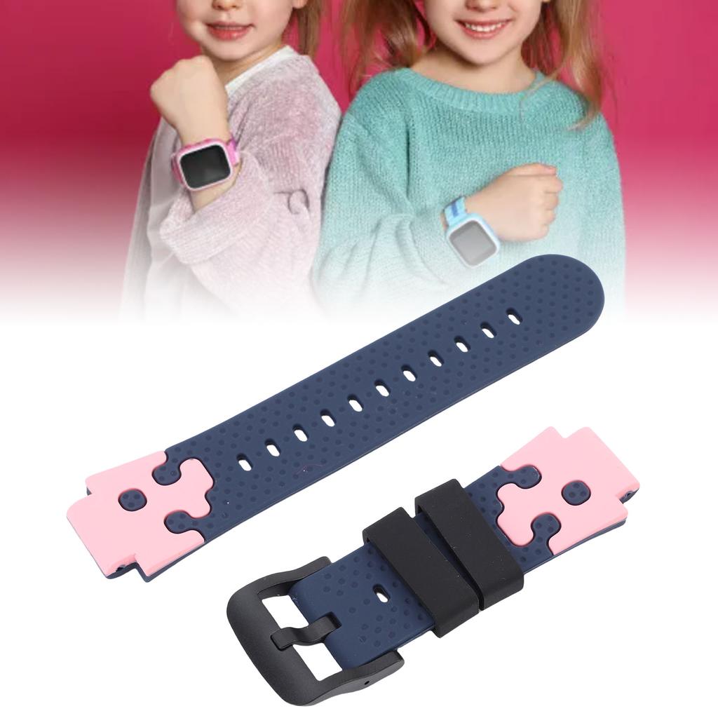 15mm Silicone Watch Band for Kids Water Proof Sport Watch Band Replacement with Stainless Steel Buckle