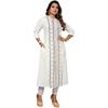 Rangita Off White Rayon Calf Length Printed A-Line Kurti | Kurta for Women_XL