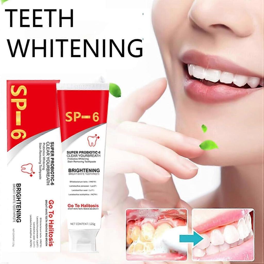 2pcs Sp-6 Probiotic Brightening Toothpaste, Deep Cleaning Care Toothpaste