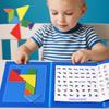 Montessori Houten Legpuzzel Magnetisch Tangram Puzzelboek Educatief Speelgoed Voor Kind Leren Logisch Spel Geometrische Vorm Blok
