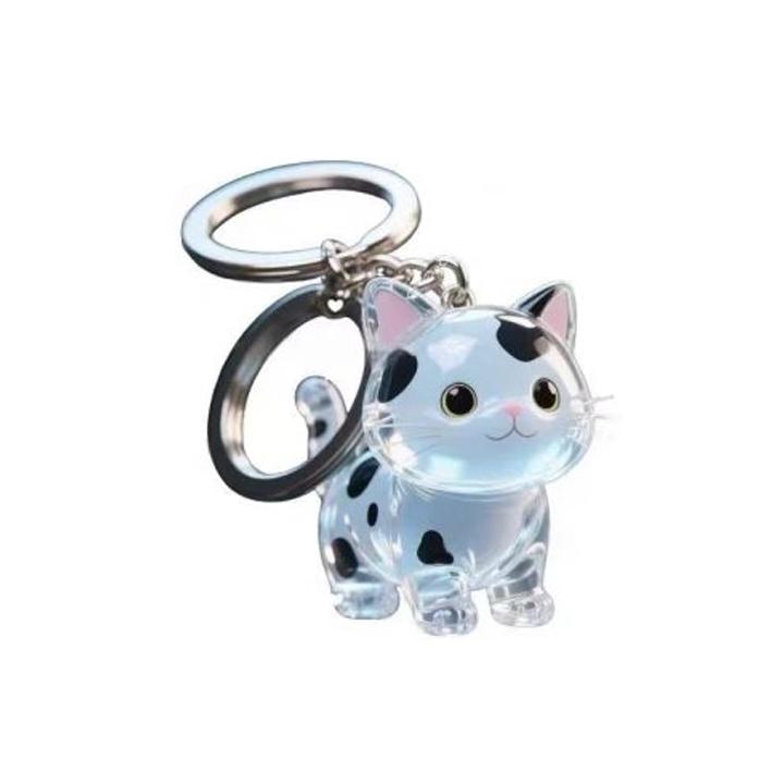 Cat Key Ring Pet Hair Keychain Cartoon Dog Cat Wool Keychain Storage Charm For DIY Gift Hair Storage Feature In Cat Dog Design