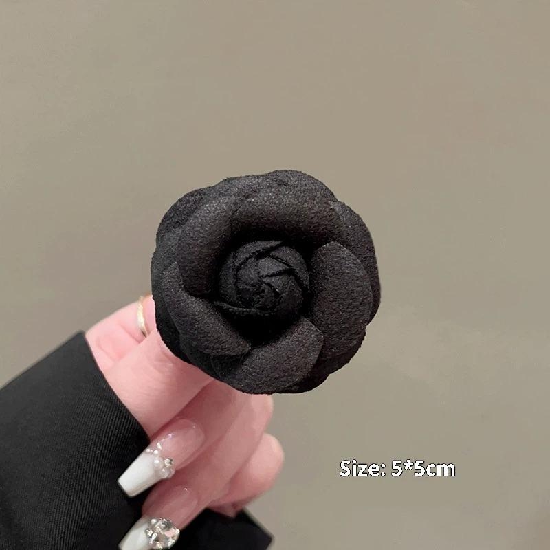

Черно-белые тканевые броши-камелии для женщин и мужчин, траурные броши-булавки, аксессуары для платья и рубашки
