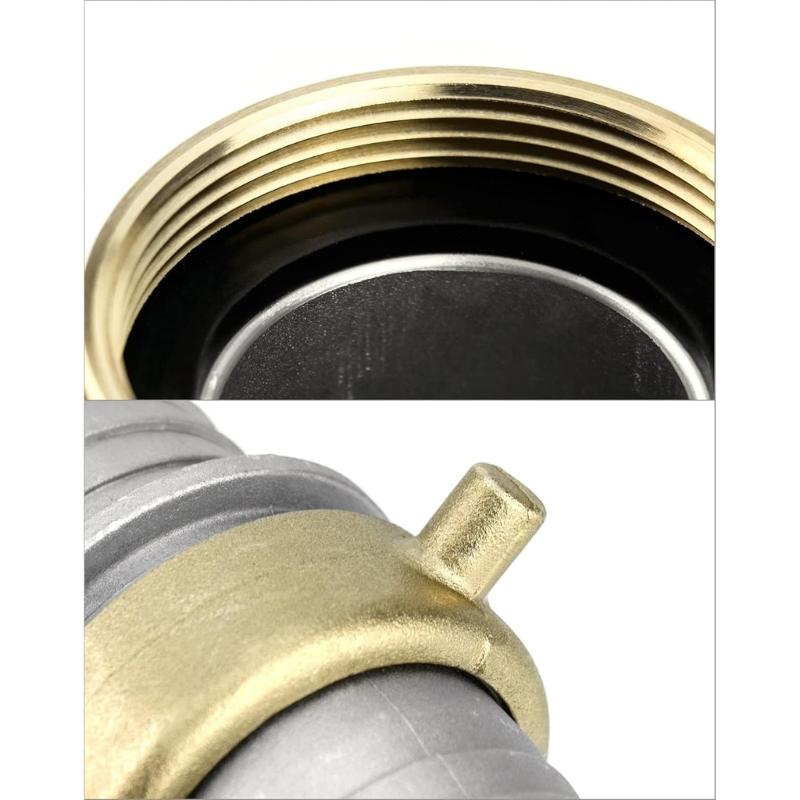 Aluminum Pin Design Pipe Fitting with 2 Inch Threads Strong Plumbing Joint Pipe Adapter for Industrial Pipe Systems