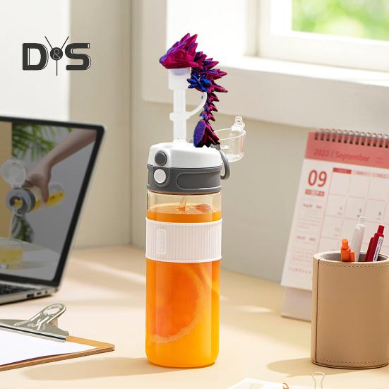 3D Dragon Straw Cover Dust-Proof Protector for 30/40oz Cup Reusable Straw Topper Novelty Cup Accessories