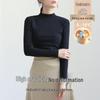 LangSha Women's Slim-Fit Semi-High Neck Long Sleeve Base Layer Top