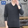 ROMON Men's 100% Pure Wool V-Neck Sweater