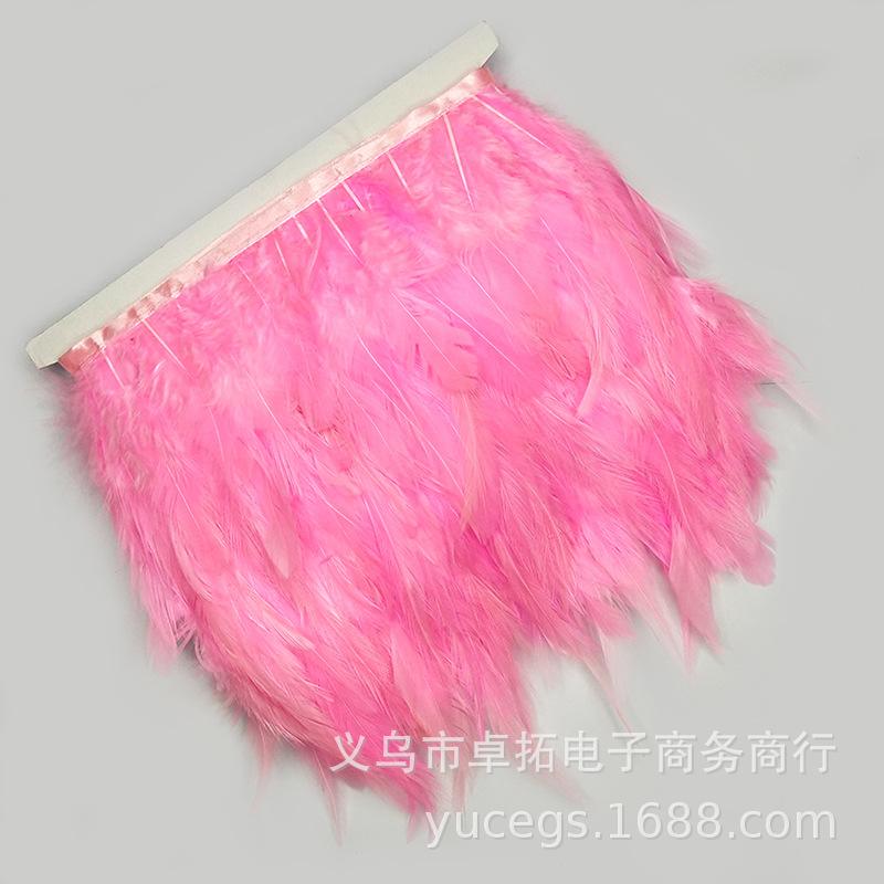 10 Meter 10-15CM 4-6inch Chicken Rooster Tail Feathers Trims Strip for Wedding Party Clothing Rooster Feather Trim