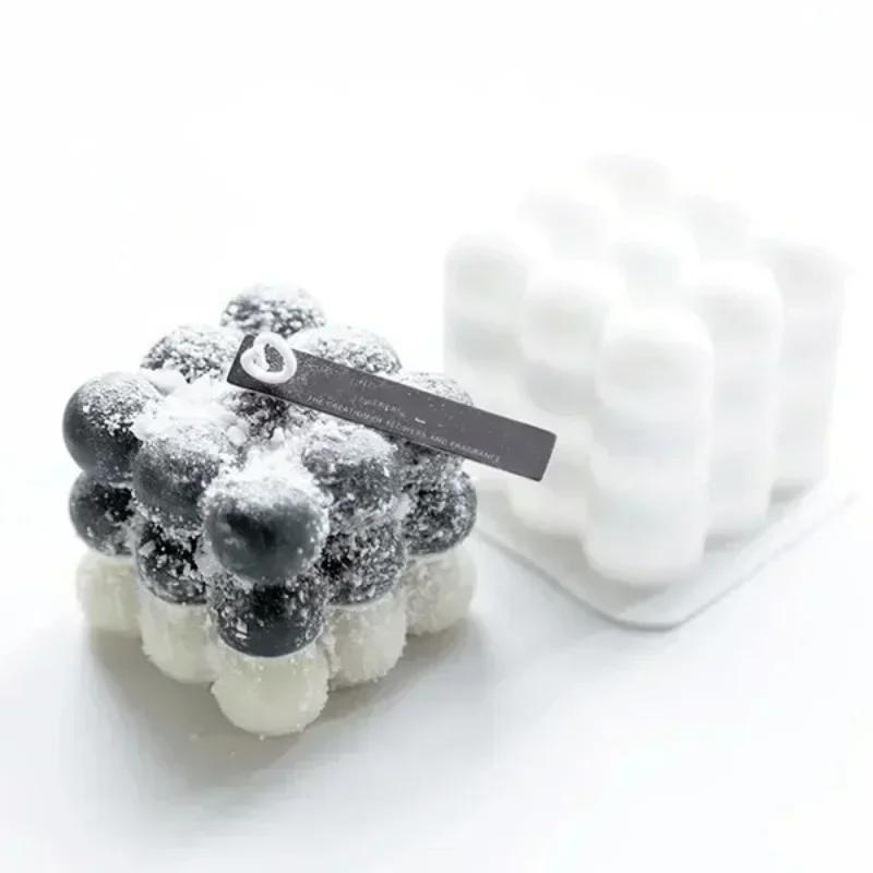 Large Silicone Magic Cube DIY Handmade Silicone Mold Making Christmas Candle Mold Wax Plaster Candle Accessories Gift Cake