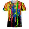 Men's 3D Abstract Tie-dye Printed T-shirt, Colourful Graffiti/gradient Pattern Short-sleeve Round-neck Street Casual Top