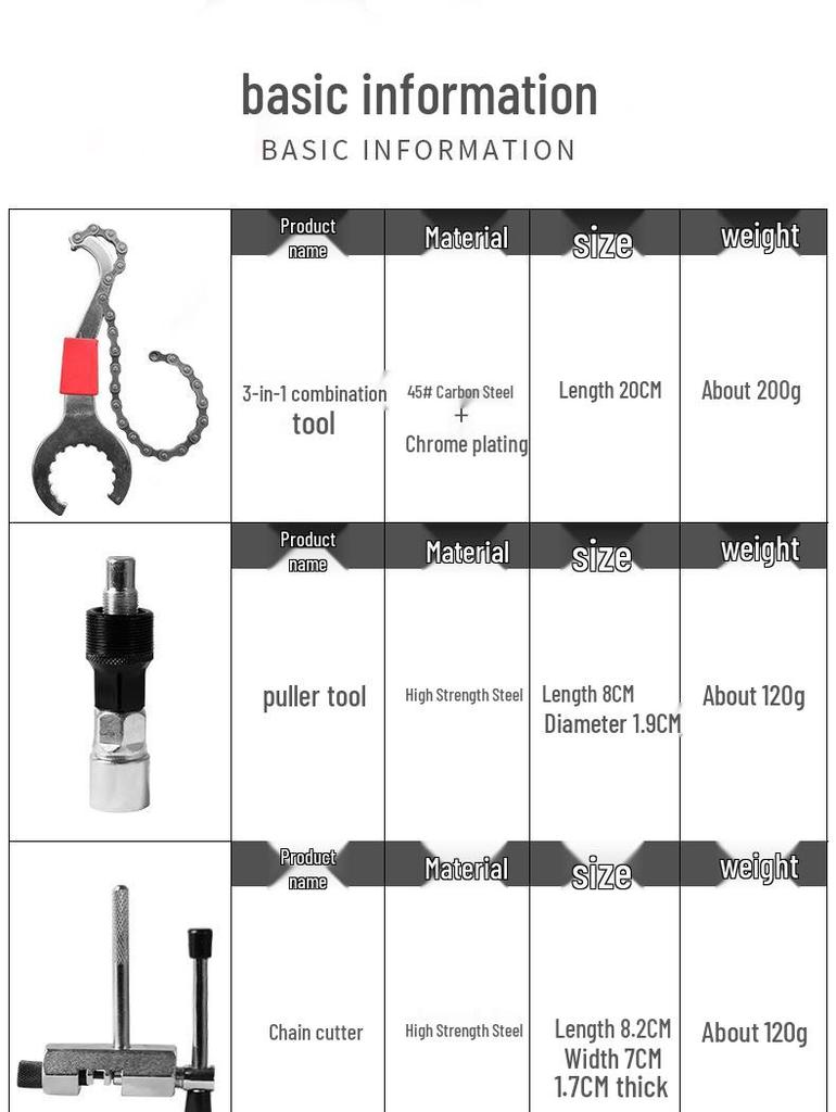 Bicycle Crankset Puller and Bottom Bracket Remover Tool.