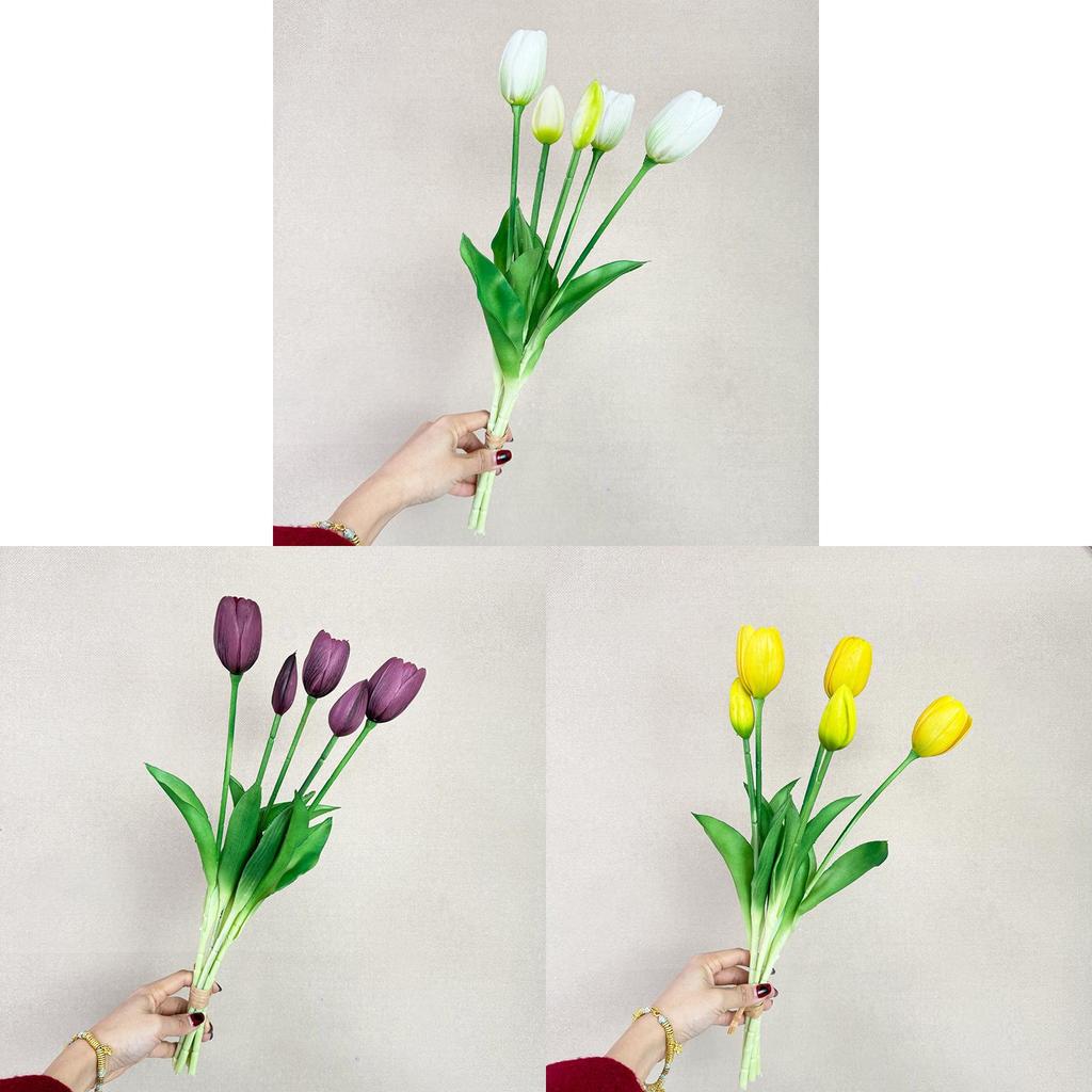 Artificial Tulipa Gesnerianacenterpiece With Realistic Silicone Material For Event Decor