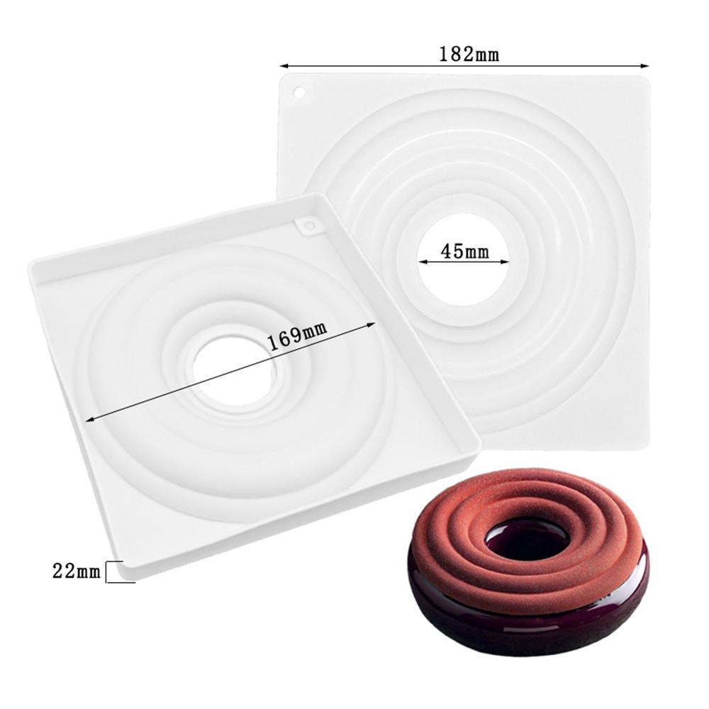 1PC Cake Mousse Dessert Silicone Mold Pastry Cake Heart Mousse Baking Household Mold Disk