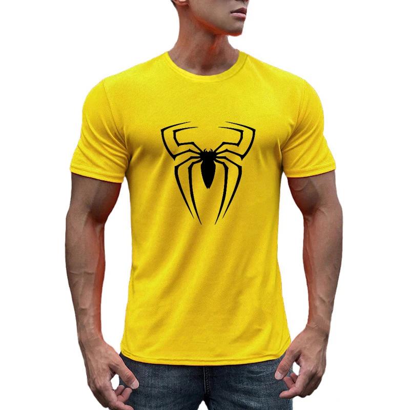 Sommer Herren Atmungsaktives Mesh Schnelltrocknend Locker Kurzarm T-Shirt Mode Bedruckt Lässig Joggen Fitnessstudio Bodybuilding Sporttop