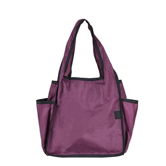 

Handbag Foldable Large Capacity Tote Bag Washable Reusable Shopping Bag Casual Style Shoulder Bag for Household фіолетовий