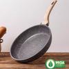 CAROTE Flachbodenpfanne, Steakpfanne, Antihaftpfanne für den Heimgebrauch, Titanpfanne, Kleine Bratpfanne für Spiegeleier für Induktionsherd, 24cm ohne Deckel