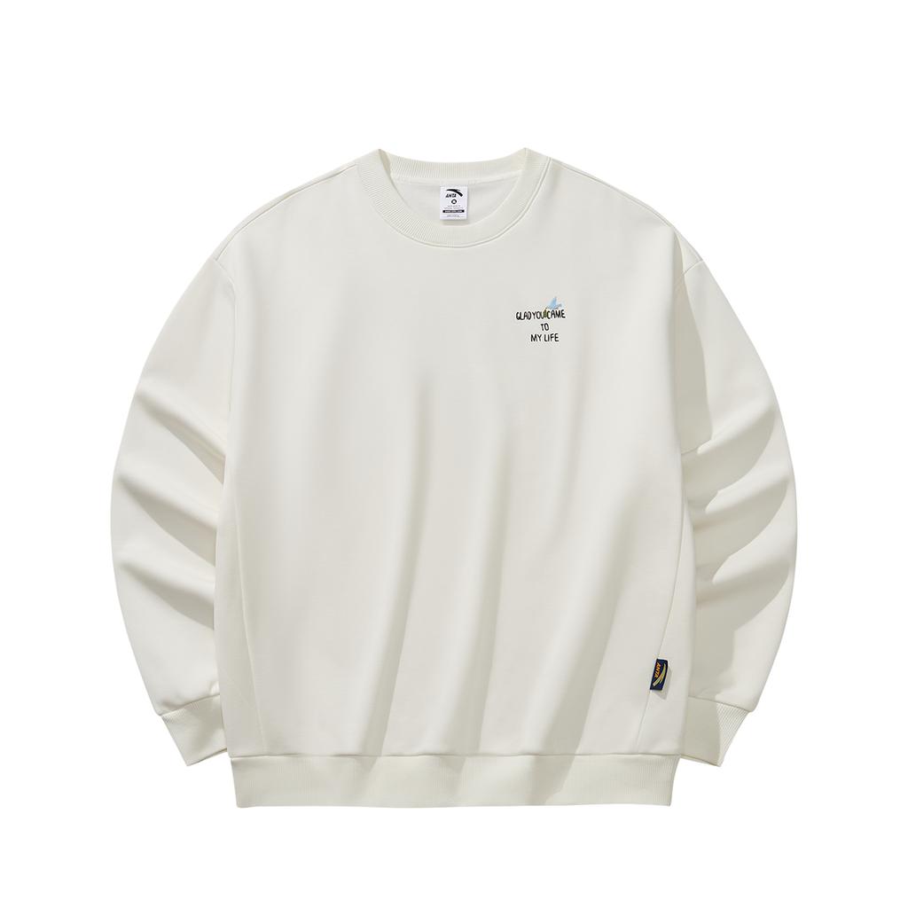 Anta Fox Bo Trendy Versatile Campus Commuting Casual Fashion Round Neck Fleece Warm Classic Retro Comfortable Sweatshirt Unisex Sweatshirt 972618702-4