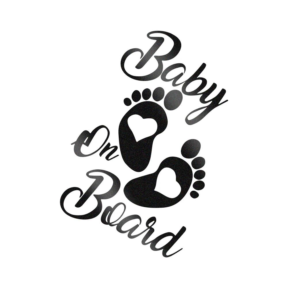 Baby On Board Warning Text for Mothers, Dads, Pregnant Women, Personalized Rear Window Car Stickers Accessories