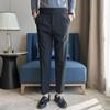 Men’s High-End Naples High-Waisted Suit Trousers: Versatile, Fashionable, British-Style Business Casual, Handsome Straight Fit.