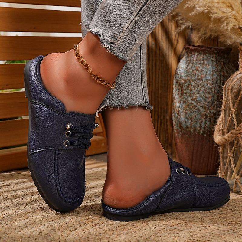 Spring New Outdoor Flat Slip-On Casual Shoes – Large-Size Comfortable Women's Footwear